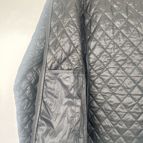 Free Country Charcoal Quilted Hooded Jacket Size M 100% Nylon - Picture 14 of 16